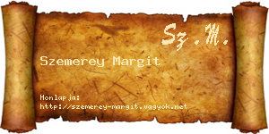Szemerey Margit névjegykártya