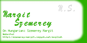 margit szemerey business card